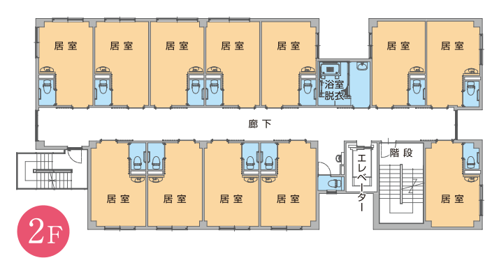 館内見取り図2F